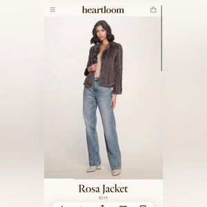 NWOT Heartloom Rosa Jacket in Dark Gray in S